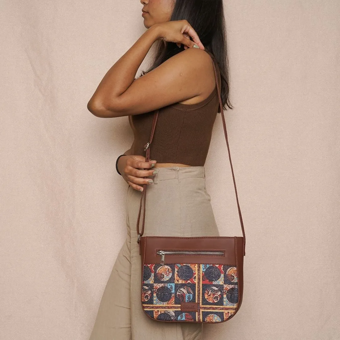 African Art U-Shaped Sling Bag