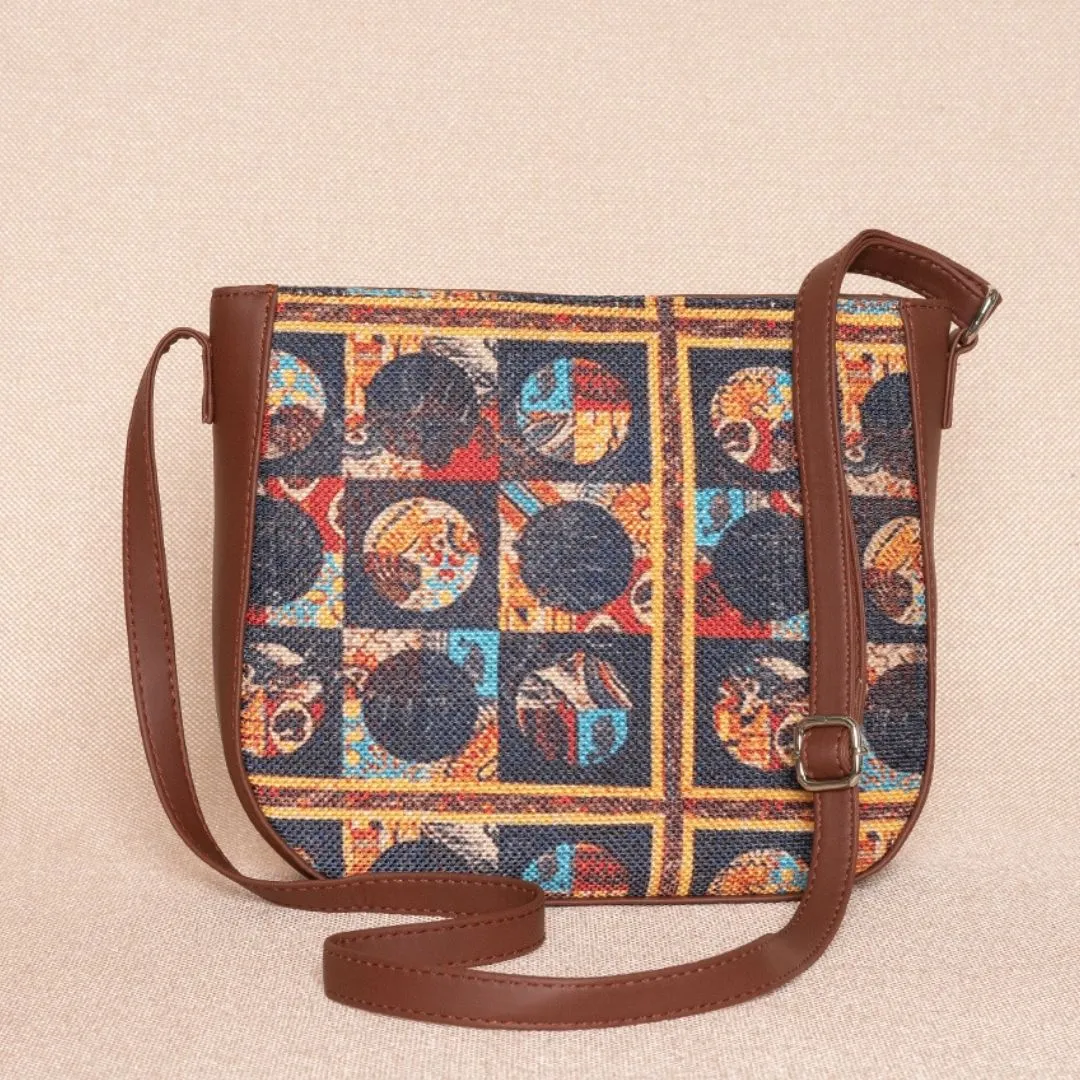African Art U-Shaped Sling Bag