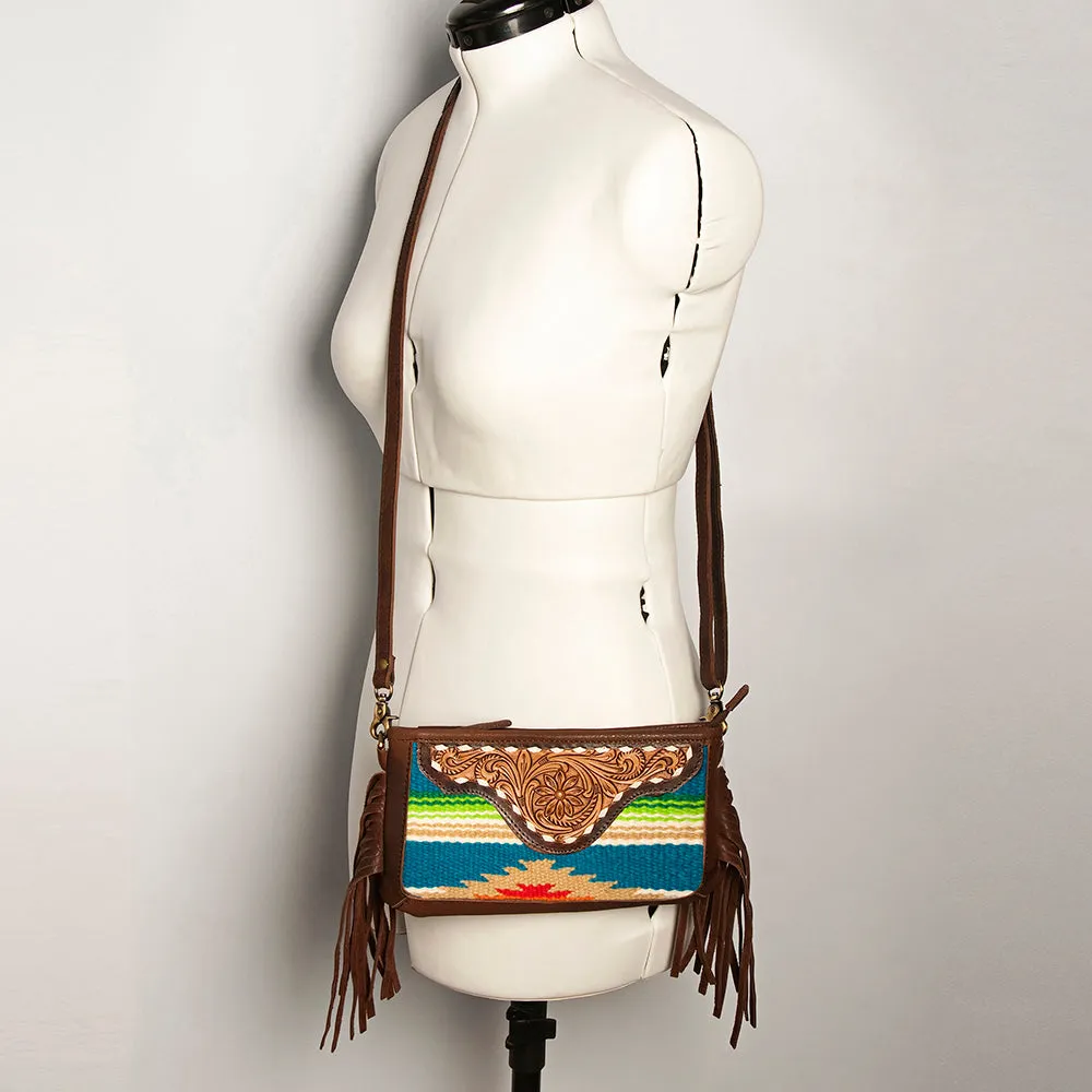 American Darling Small Crossbody Hand Tooled Saddle Blanket Genuine Leather Women Bag Western Handbag Purse