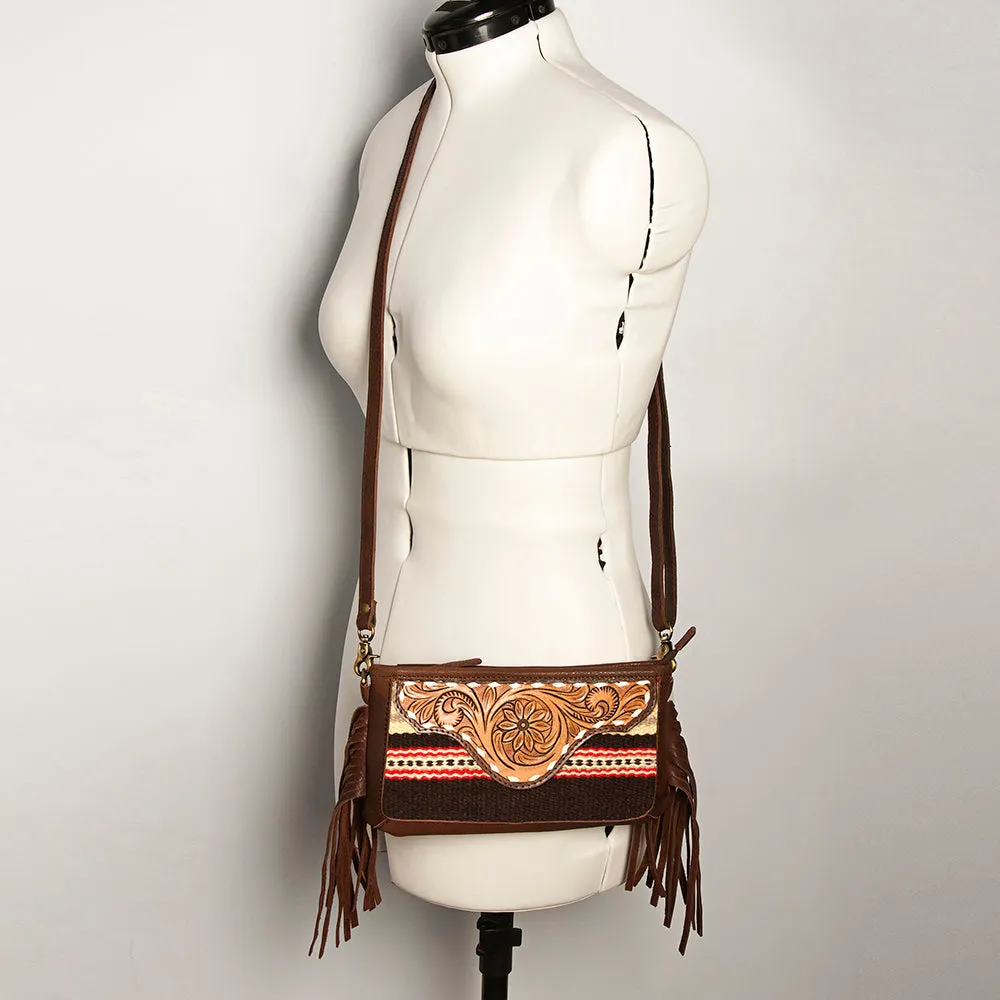 American Darling Small Crossbody Hand Tooled Saddle Blanket Genuine Leather Women Bag Western Handbag Purse