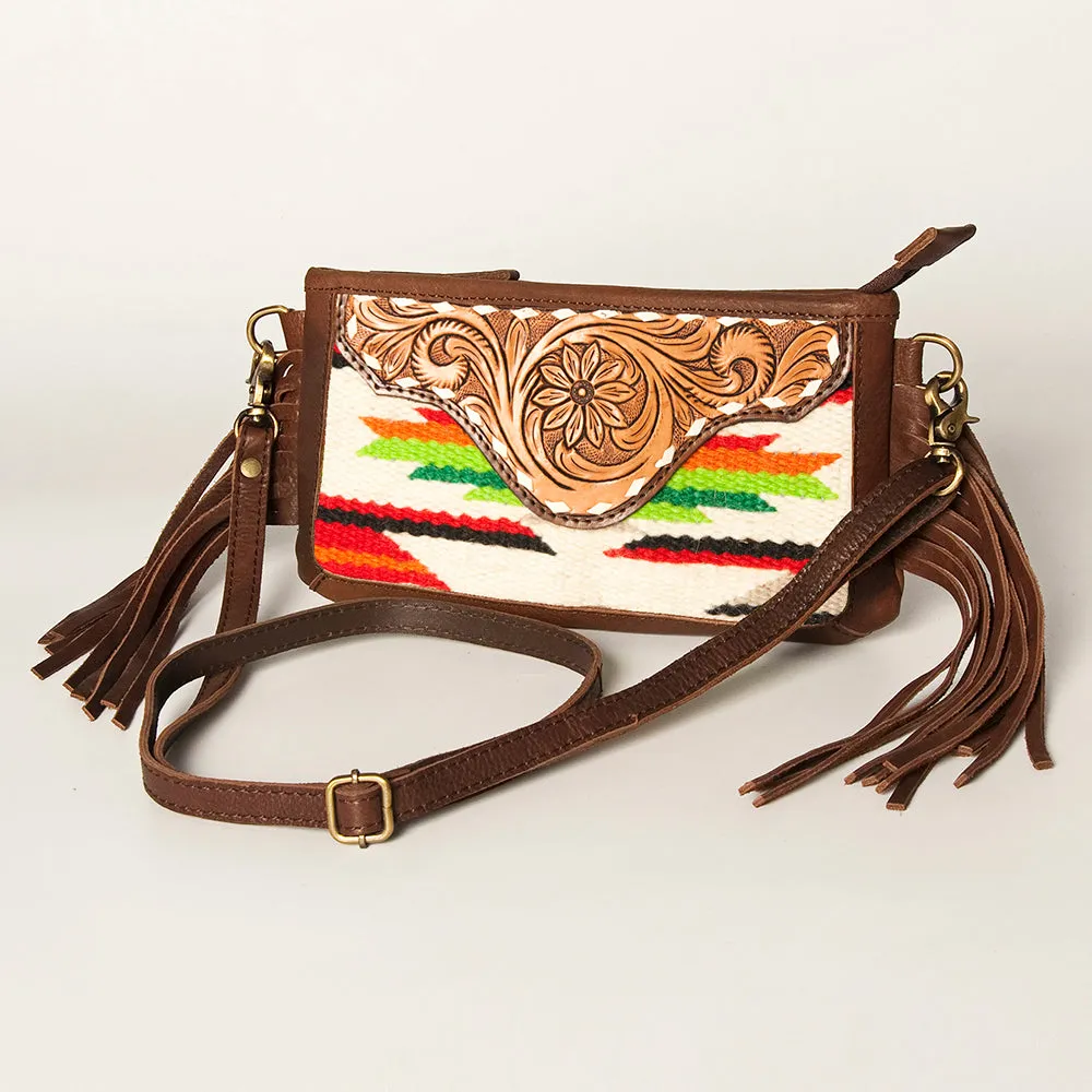 American Darling Small Crossbody Hand Tooled Saddle Blanket Genuine Leather Women Bag Western Handbag Purse