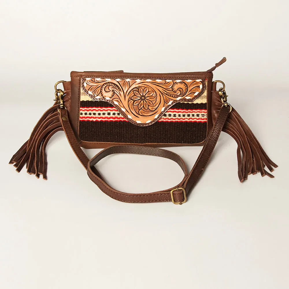 American Darling Small Crossbody Hand Tooled Saddle Blanket Genuine Leather Women Bag Western Handbag Purse