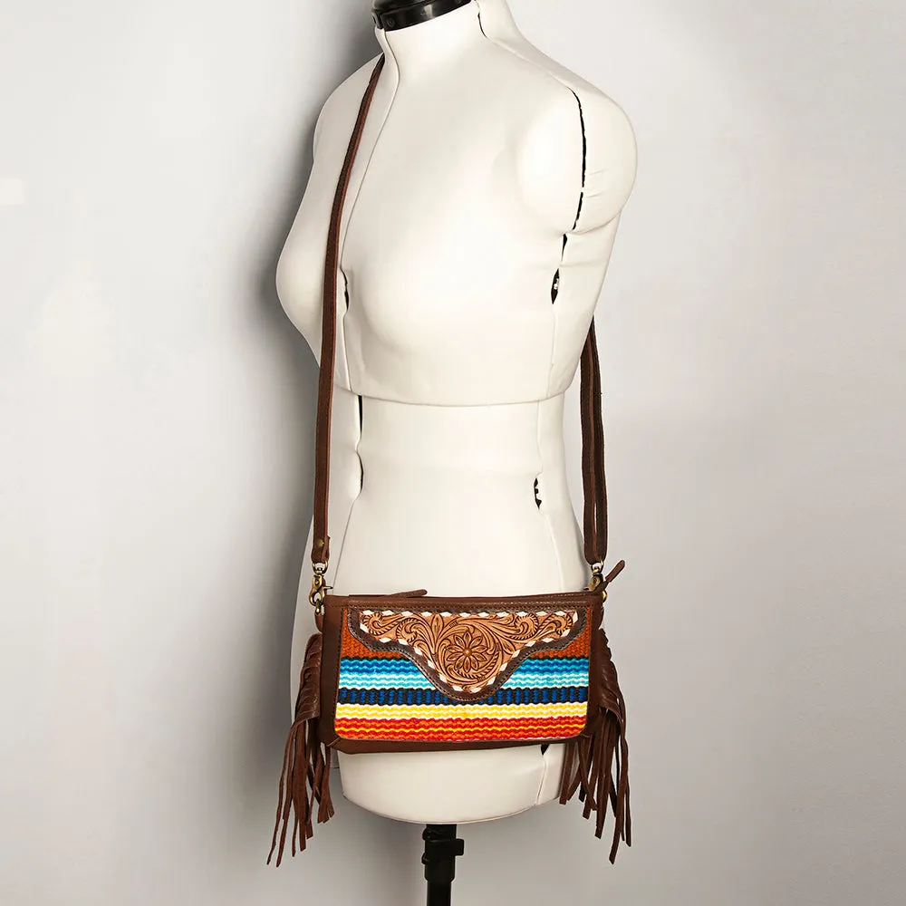 American Darling Small Crossbody Hand Tooled Saddle Blanket Genuine Leather Women Bag Western Handbag Purse