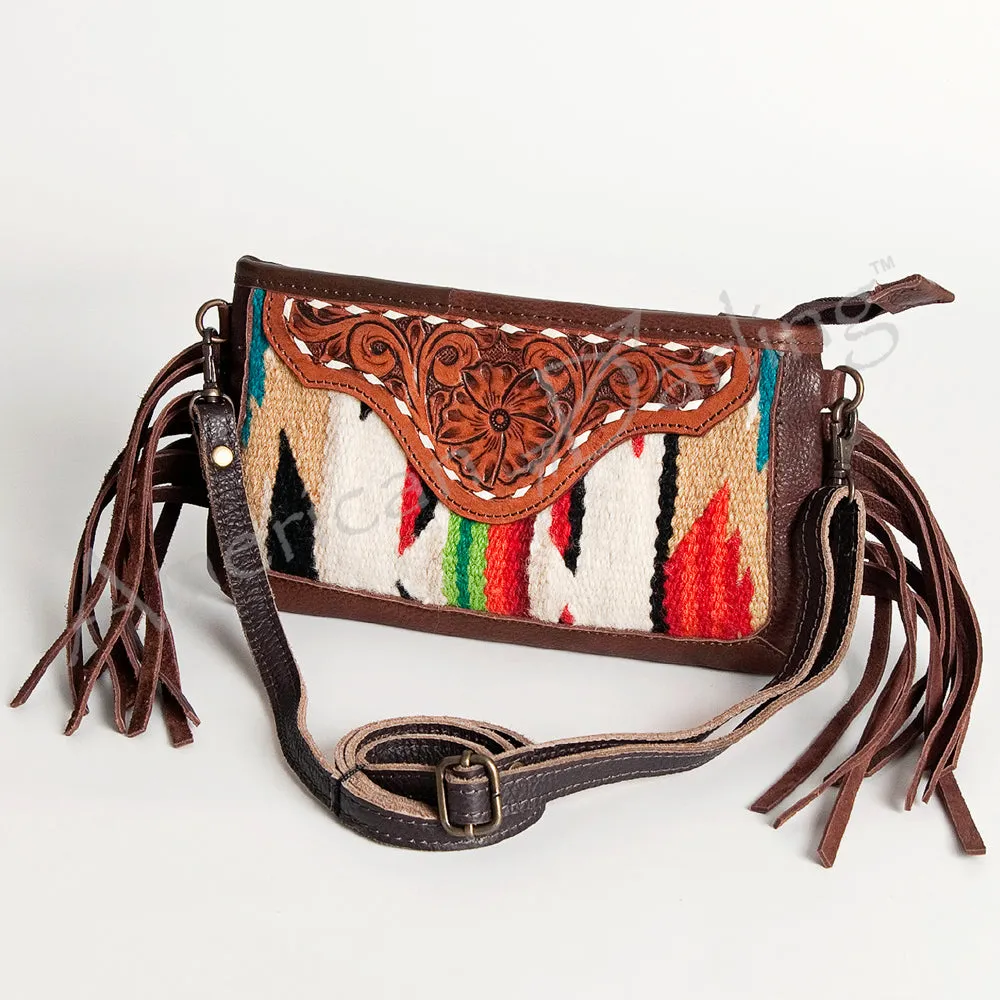 American Darling Small Crossbody Hand Tooled Saddle Blanket Genuine Leather Women Bag Western Handbag Purse