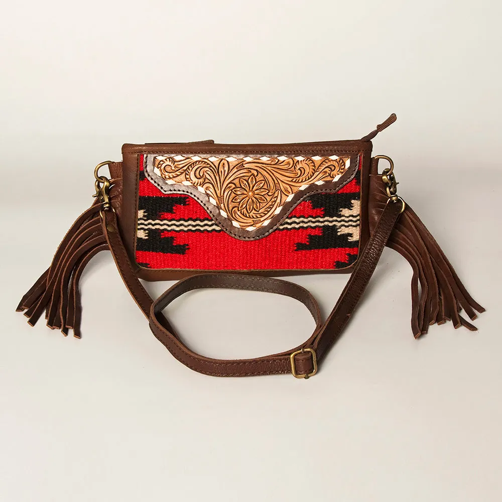 American Darling Small Crossbody Hand Tooled Saddle Blanket Genuine Leather Women Bag Western Handbag Purse