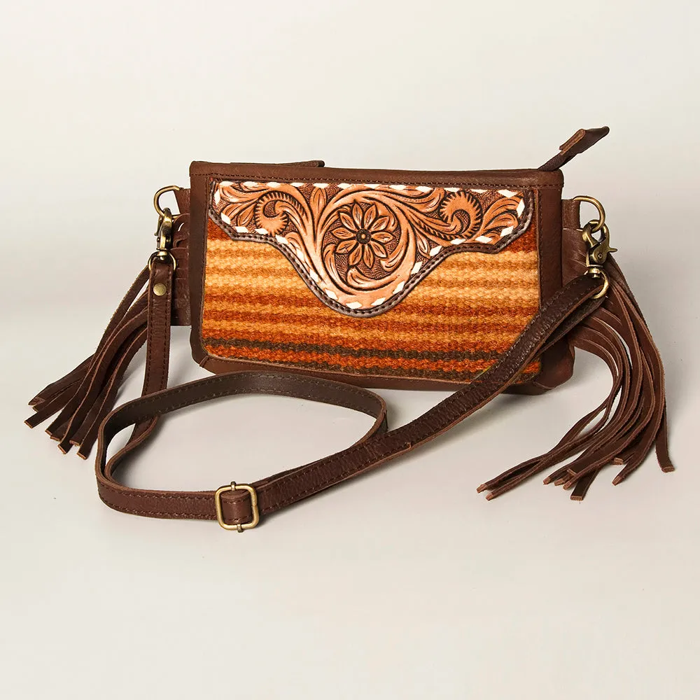American Darling Small Crossbody Hand Tooled Saddle Blanket Genuine Leather Women Bag Western Handbag Purse