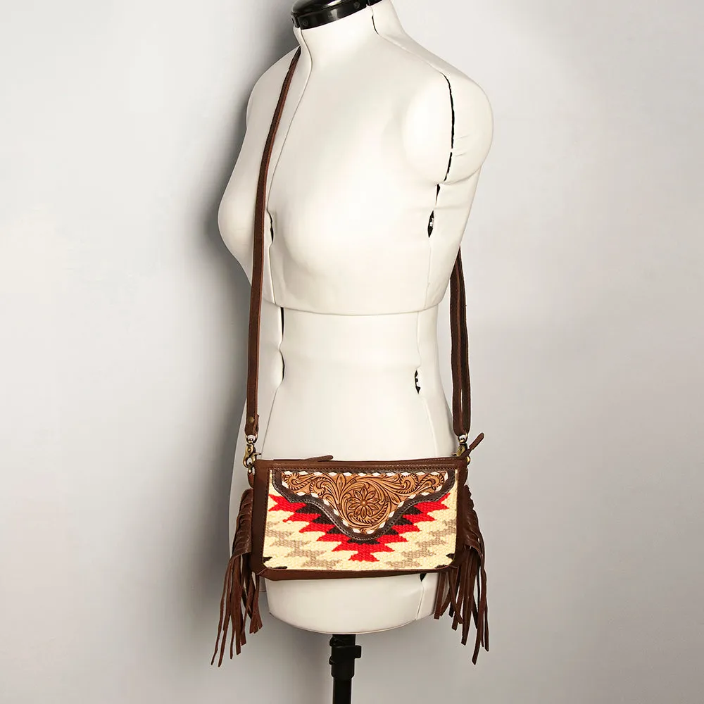 American Darling Small Crossbody Hand Tooled Saddle Blanket Genuine Leather Women Bag Western Handbag Purse