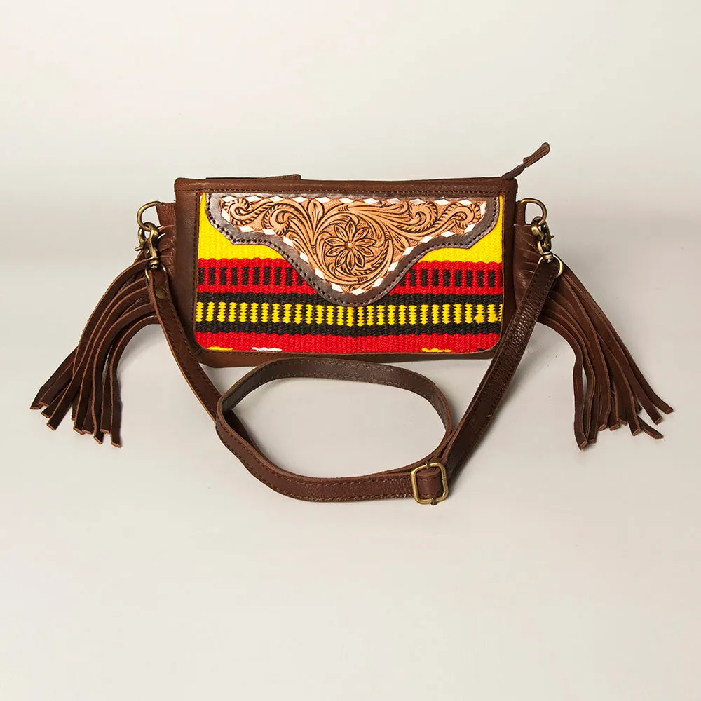 American Darling Small Crossbody Hand Tooled Saddle Blanket Genuine Leather Women Bag Western Handbag Purse