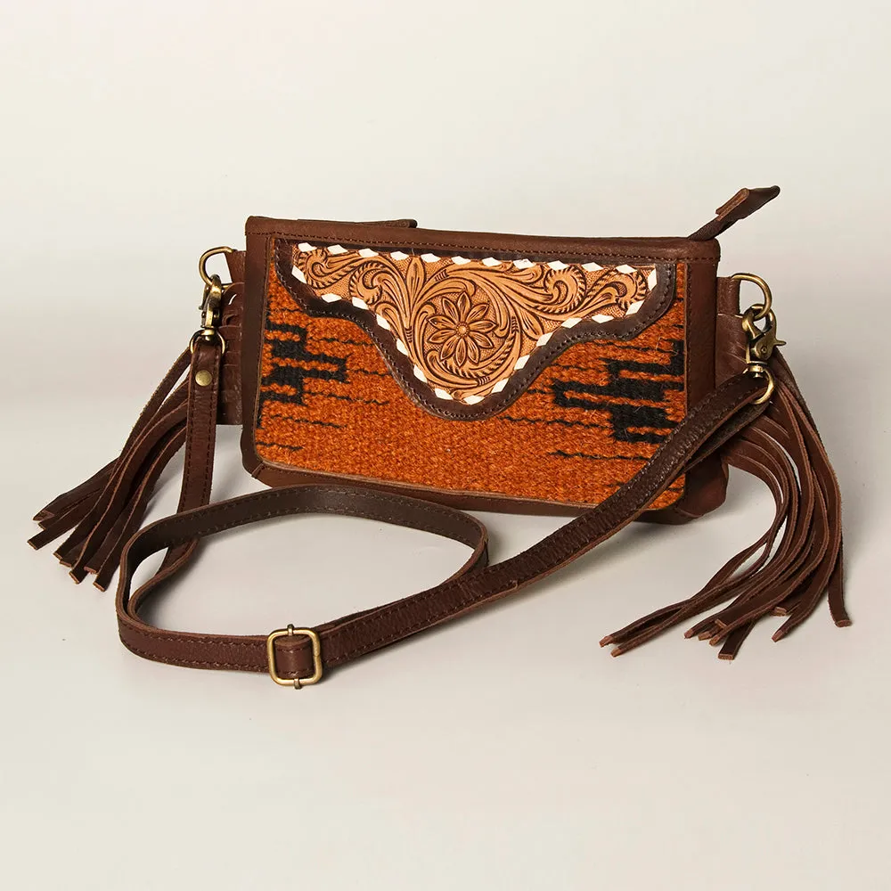 American Darling Small Crossbody Hand Tooled Saddle Blanket Genuine Leather Women Bag Western Handbag Purse