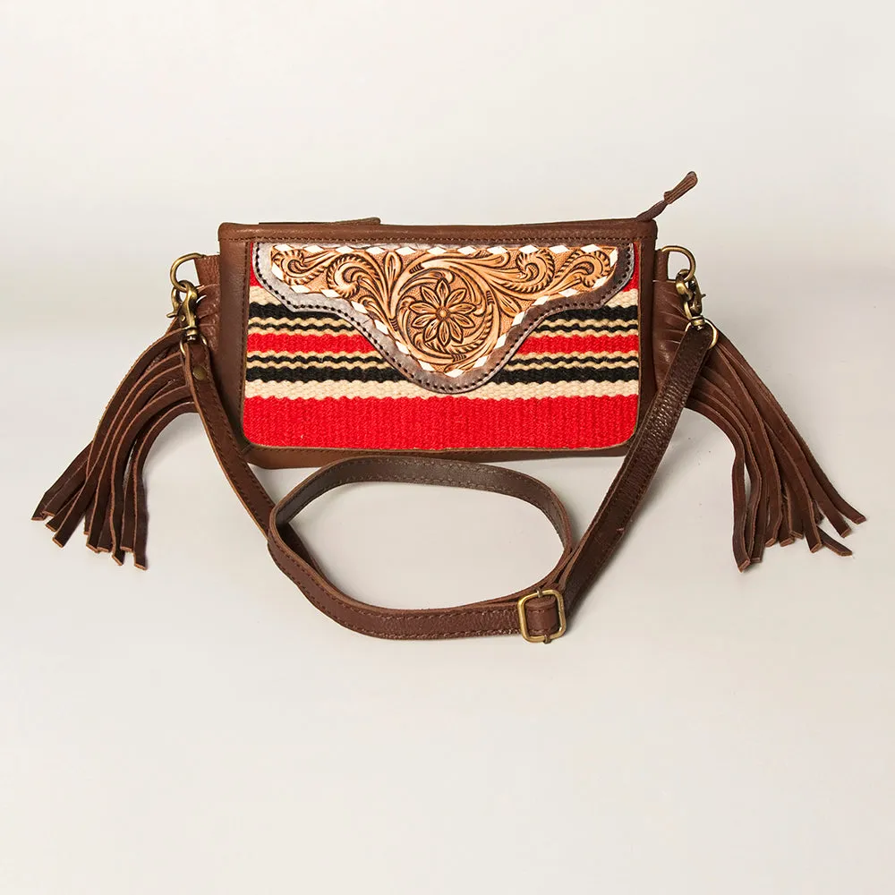 American Darling Small Crossbody Hand Tooled Saddle Blanket Genuine Leather Women Bag Western Handbag Purse