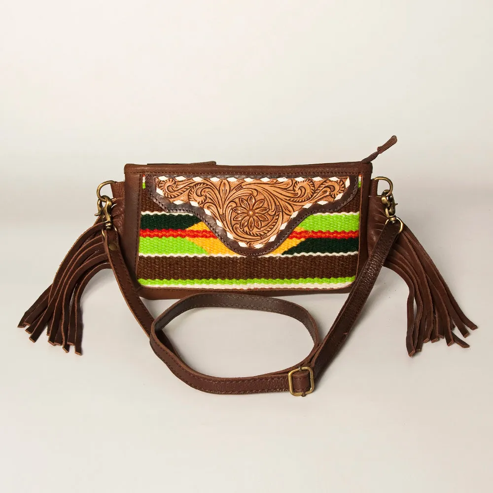 American Darling Small Crossbody Hand Tooled Saddle Blanket Genuine Leather Women Bag Western Handbag Purse