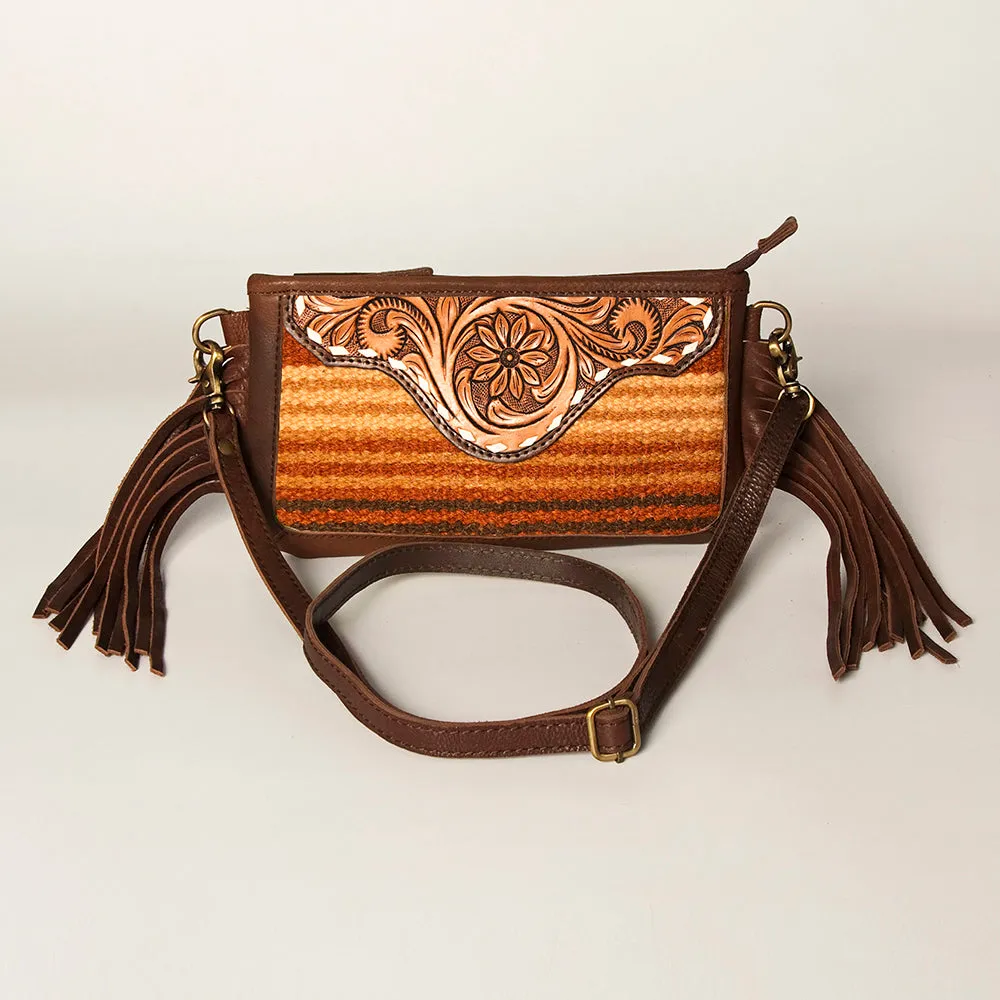 American Darling Small Crossbody Hand Tooled Saddle Blanket Genuine Leather Women Bag Western Handbag Purse