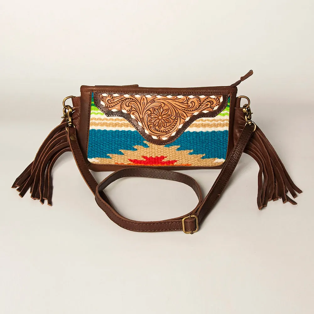 American Darling Small Crossbody Hand Tooled Saddle Blanket Genuine Leather Women Bag Western Handbag Purse