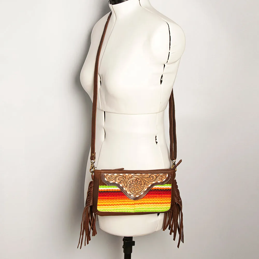 American Darling Small Crossbody Hand Tooled Saddle Blanket Genuine Leather Women Bag Western Handbag Purse