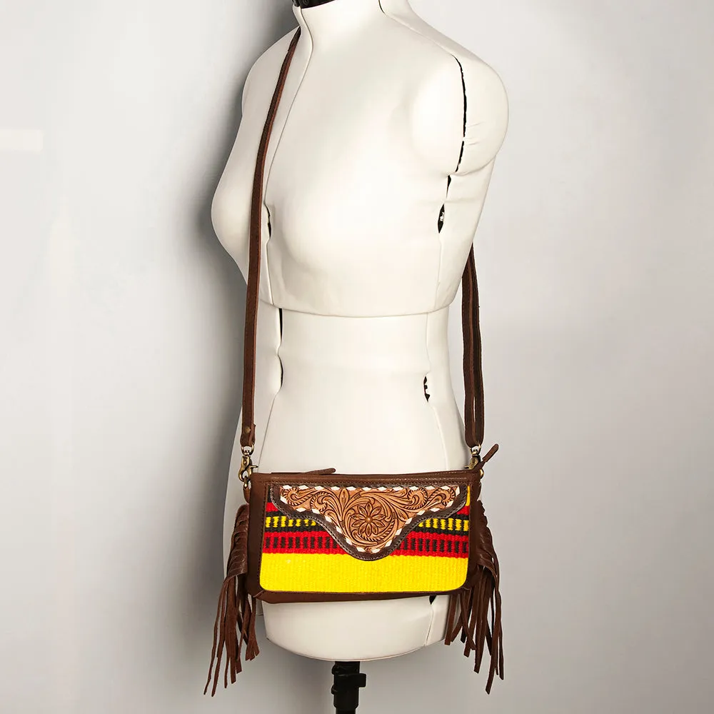 American Darling Small Crossbody Hand Tooled Saddle Blanket Genuine Leather Women Bag Western Handbag Purse