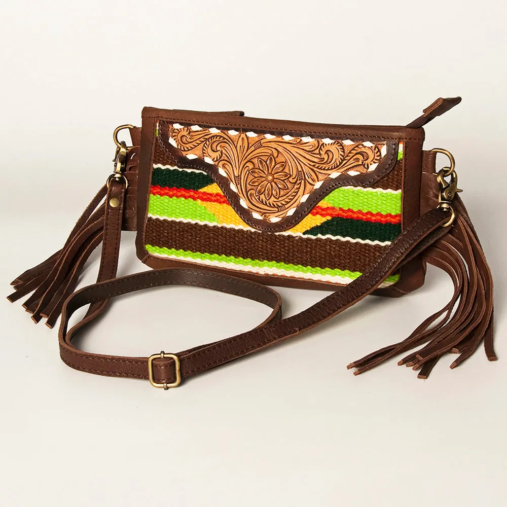 American Darling Small Crossbody Hand Tooled Saddle Blanket Genuine Leather Women Bag Western Handbag Purse