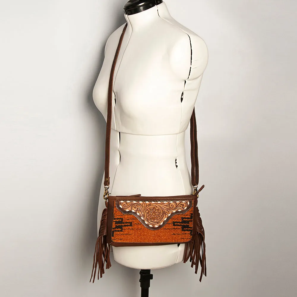 American Darling Small Crossbody Hand Tooled Saddle Blanket Genuine Leather Women Bag Western Handbag Purse