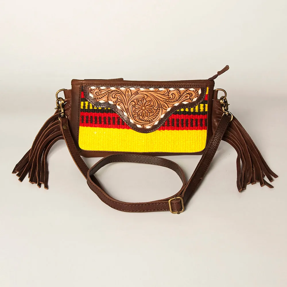 American Darling Small Crossbody Hand Tooled Saddle Blanket Genuine Leather Women Bag Western Handbag Purse