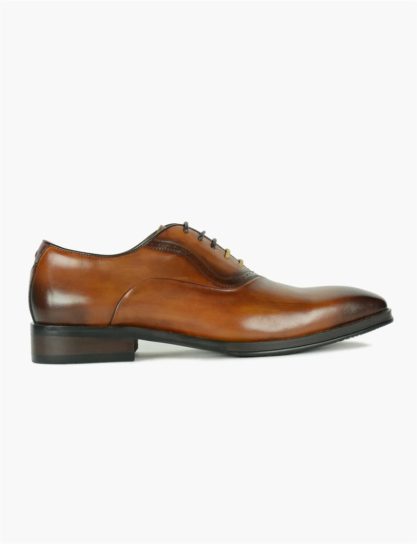 Azor Mens Geneva Formal Leather Lace Up Shoes in Tan 7 to 12