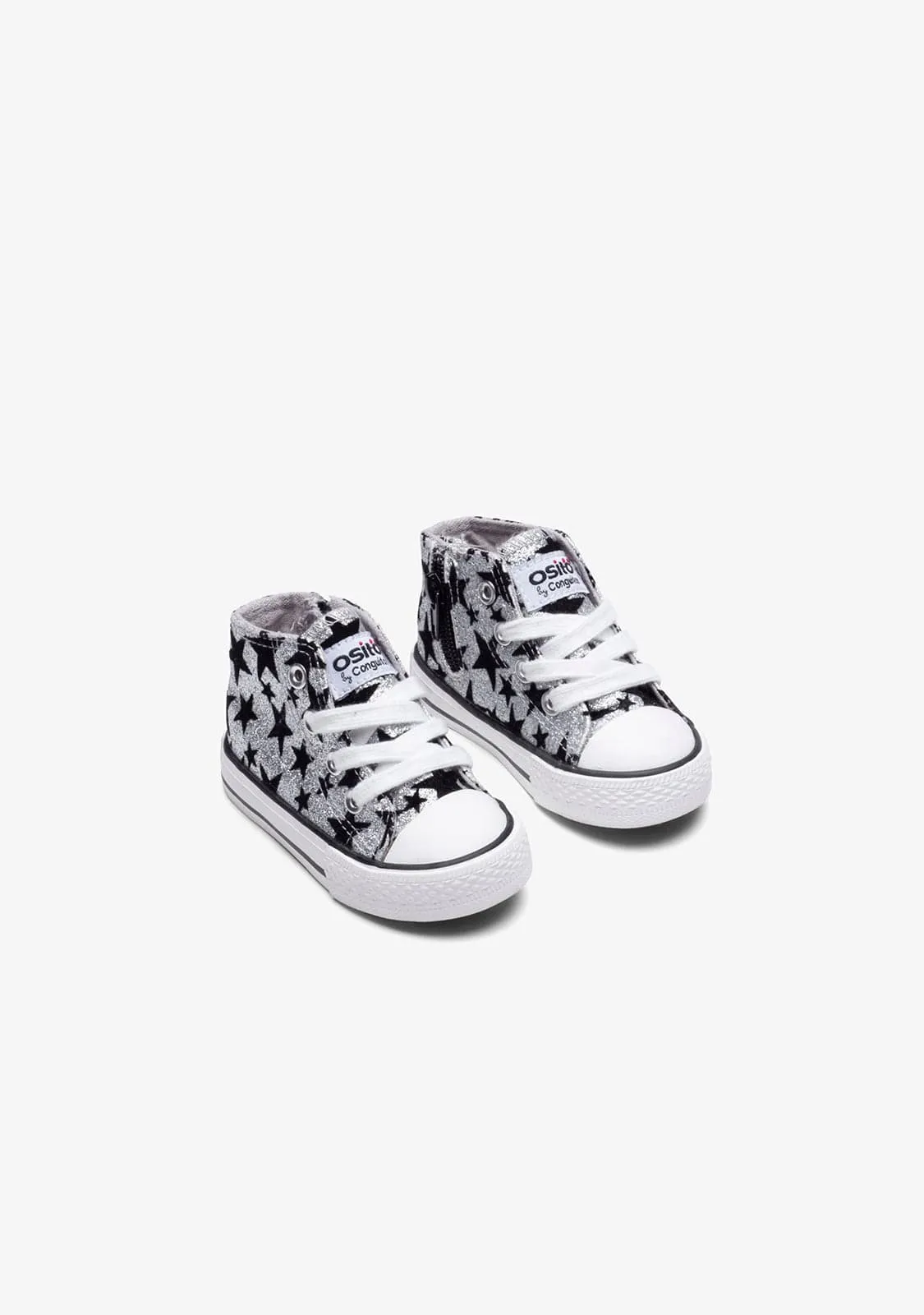 Baby's Silver Glitter Stars Boots