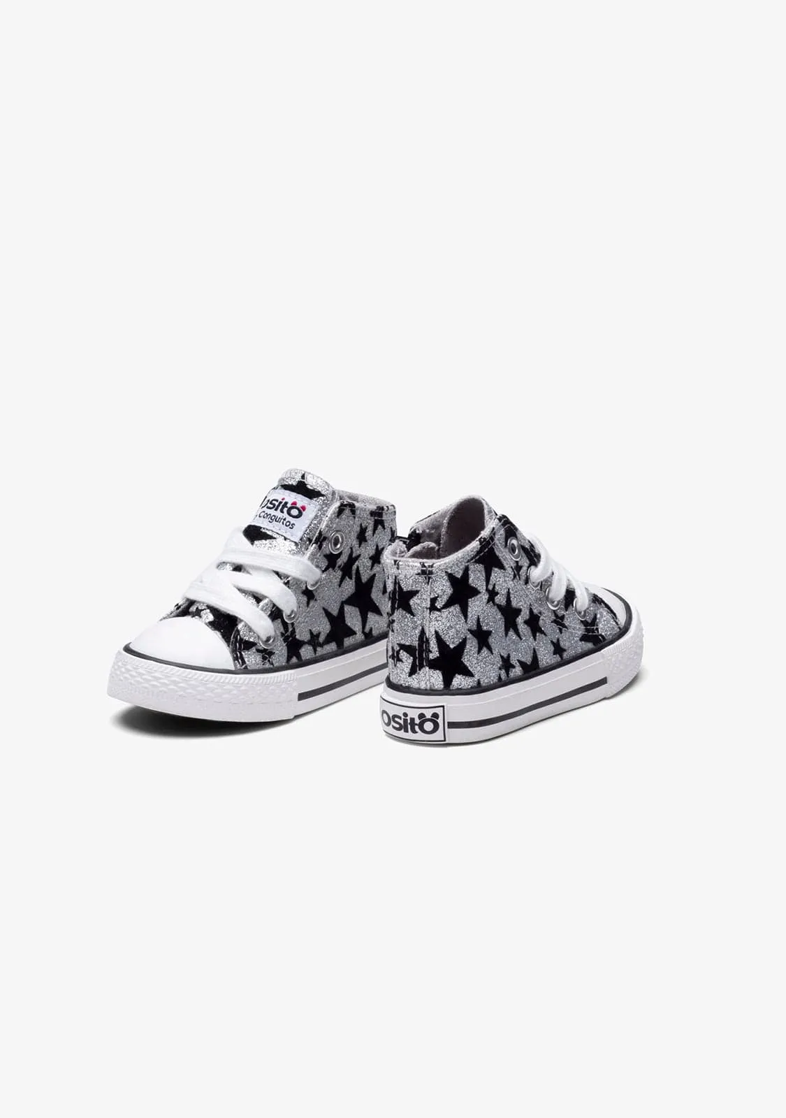 Baby's Silver Glitter Stars Boots