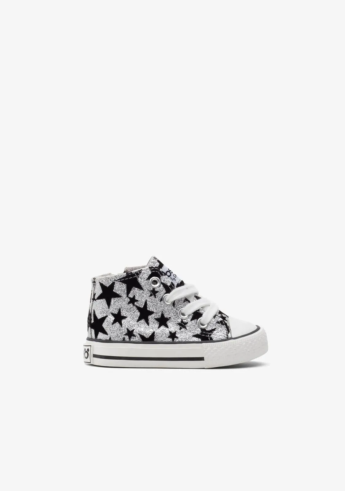 Baby's Silver Glitter Stars Boots