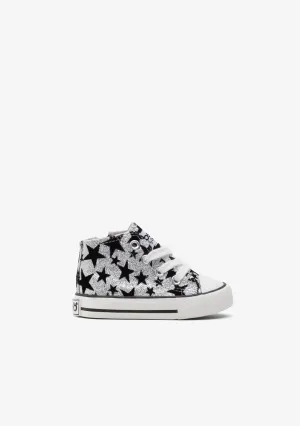 Baby's Silver Glitter Stars Boots