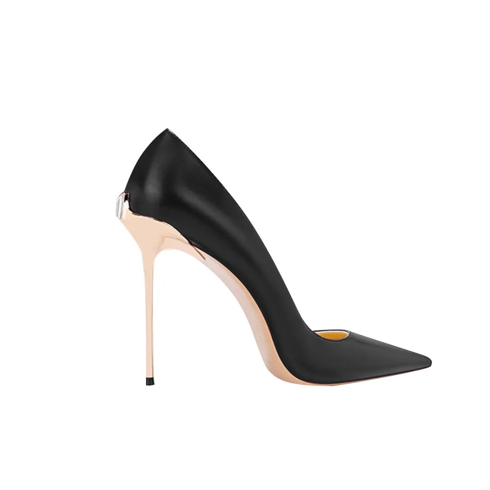 BUCRI Leather Mid Heel Pumps