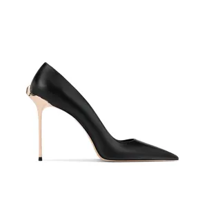 BUCRI Leather Mid Heel Pumps