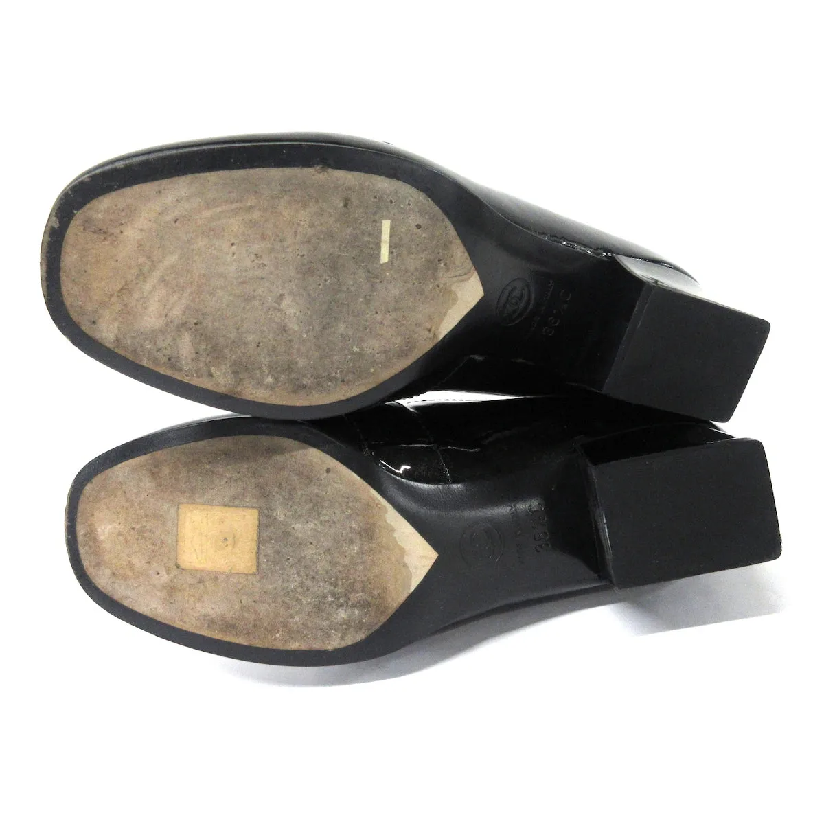 Chanel Black patent pumps