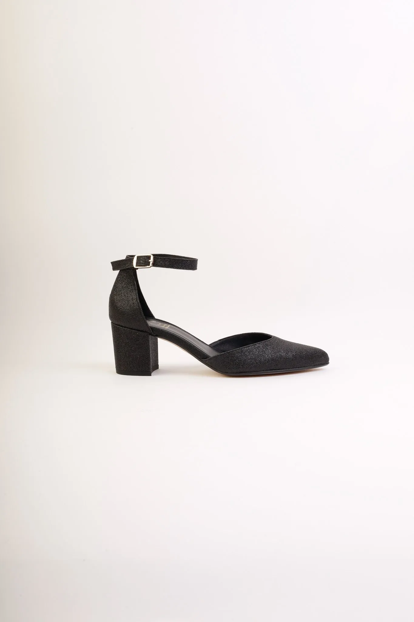 ELLE BLACK -  MId- Heel, Pointed Toe Pumps