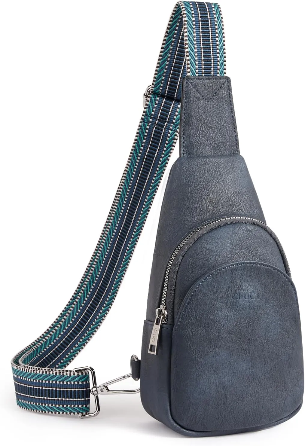 Faux Leather Leopard Black Crossbody Travel Sling Bag