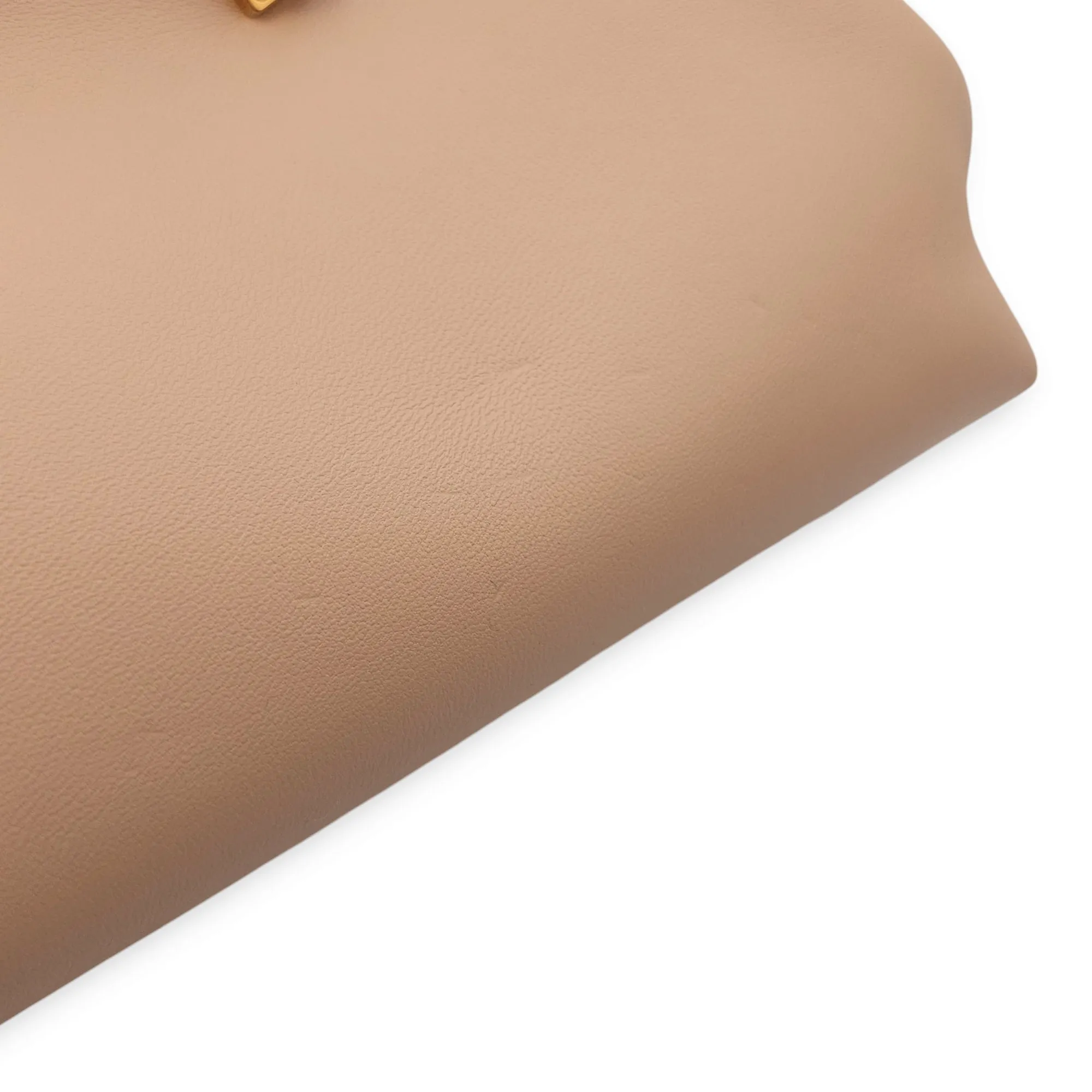 First Bag Small 24x18/11x9cm Beige Crossbody Bag in Nappa, Gold hardware
