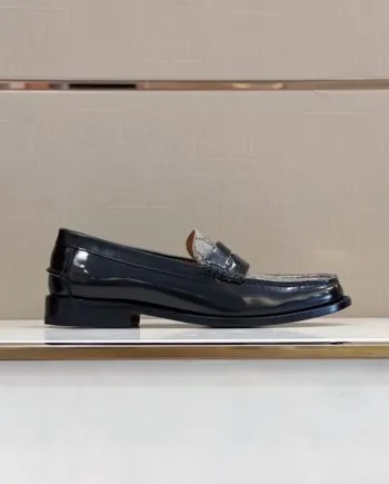 GCI Men's GG Loafers Horsebit Black And Beige For Men 699501