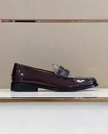 GCI Men's GG Loafers Horsebit Brown And Beige For Men 699501
