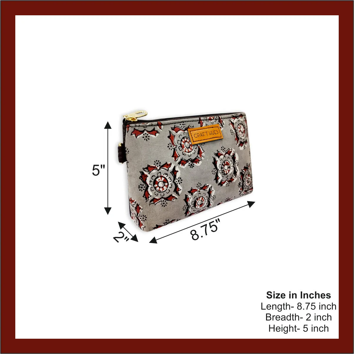 Grey Red Mobile Sling Bag