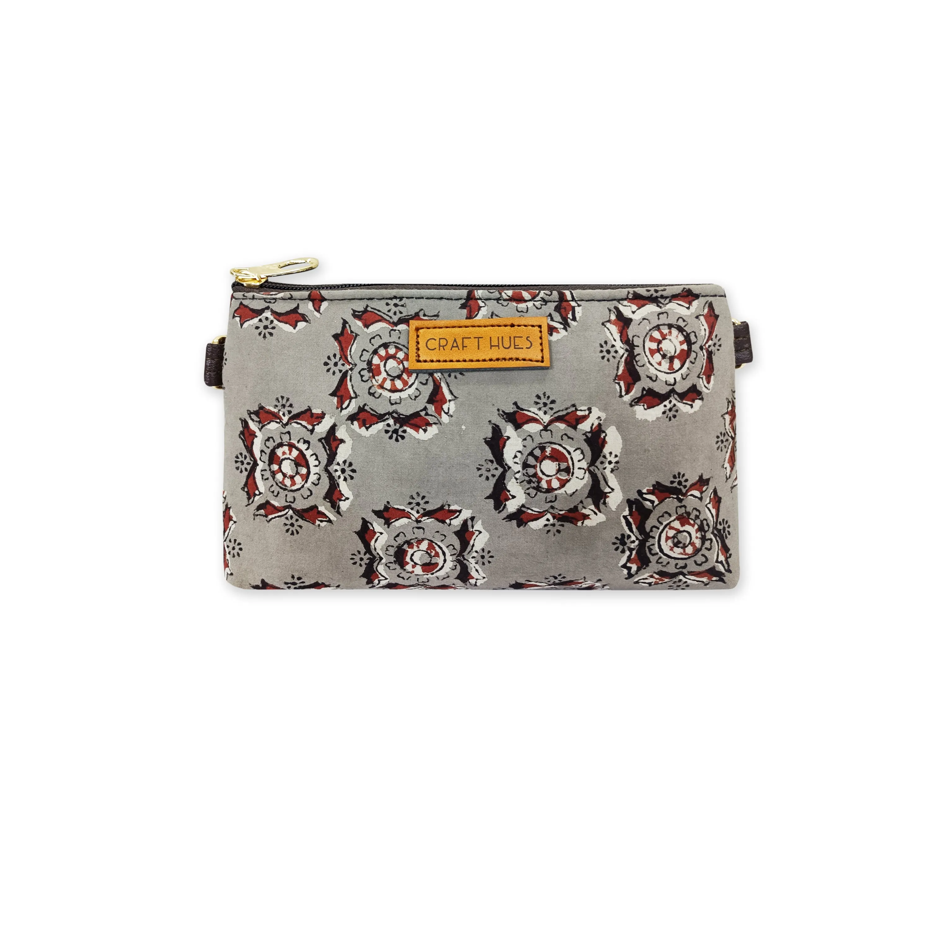 Grey Red Mobile Sling Bag
