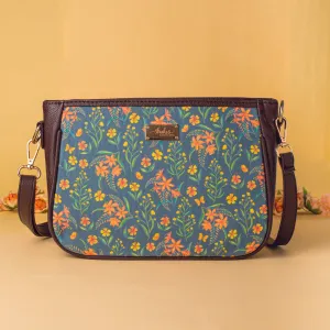 Grey Summer Blossoms Sling Bag