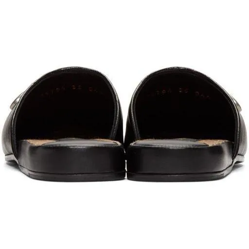 Gucci Black NY Yankees Edition Flamel Patch Slippers