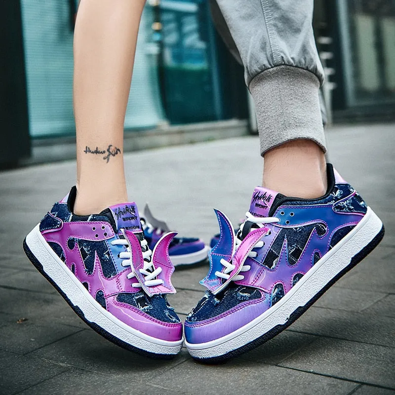 Jinquedai Bat Design Men Shoes Sneakers Zapatillas Mujer Light Flat Shoes Ladies Outdoor Luxury Men Running Shoes Women Shoes