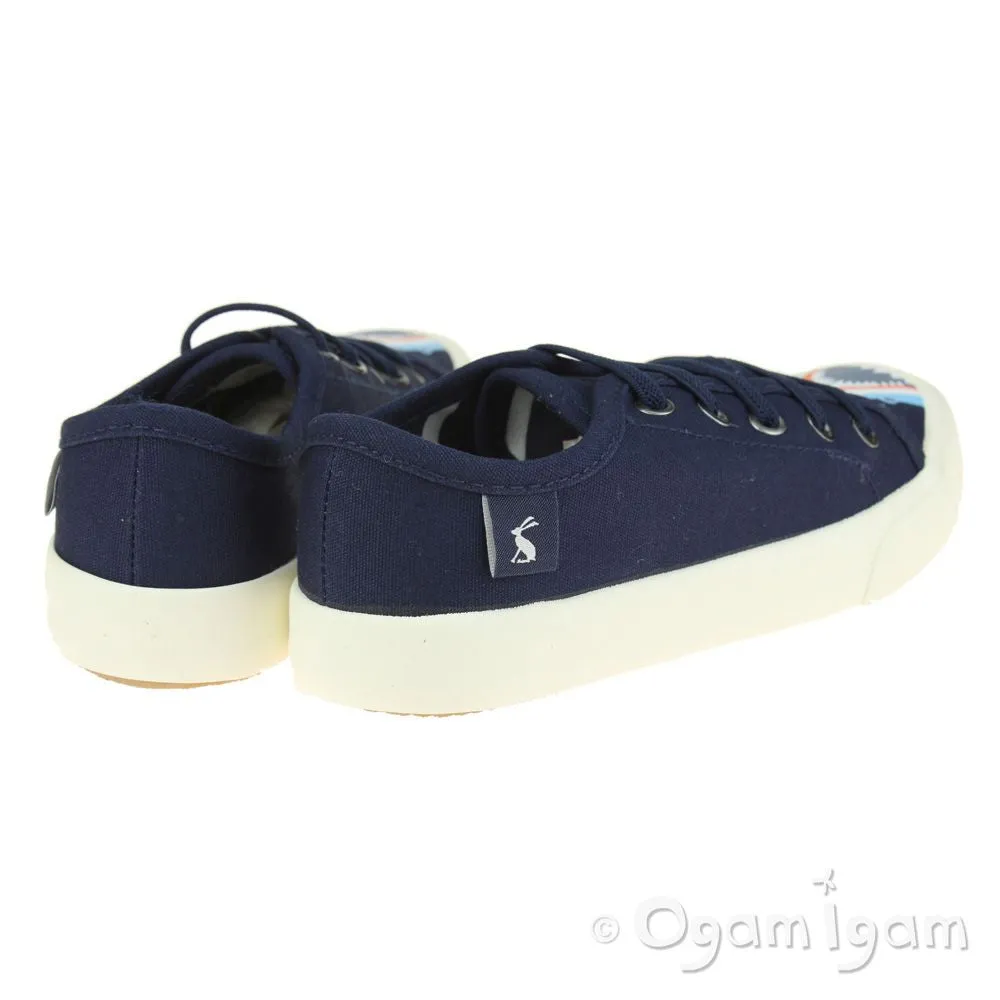 Joules Coast Shark Boys Navy Canvas Shoe