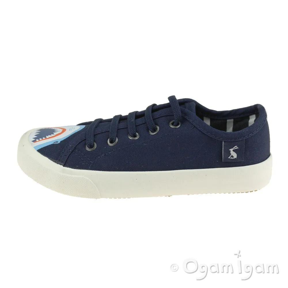 Joules Coast Shark Boys Navy Canvas Shoe