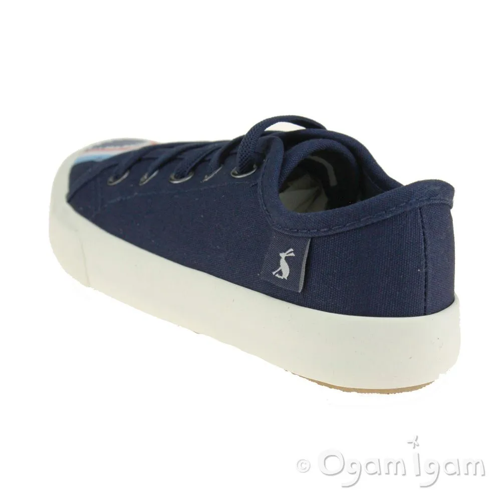 Joules Coast Shark Boys Navy Canvas Shoe