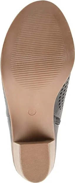 Journee Collection Women's Harlem Heeled Booties  Color Gray Size 8.5M