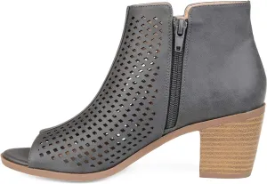 Journee Collection Women's Harlem Heeled Booties  Color Gray Size 8.5M