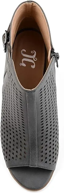 Journee Collection Women's Harlem Heeled Booties  Color Gray Size 8.5M