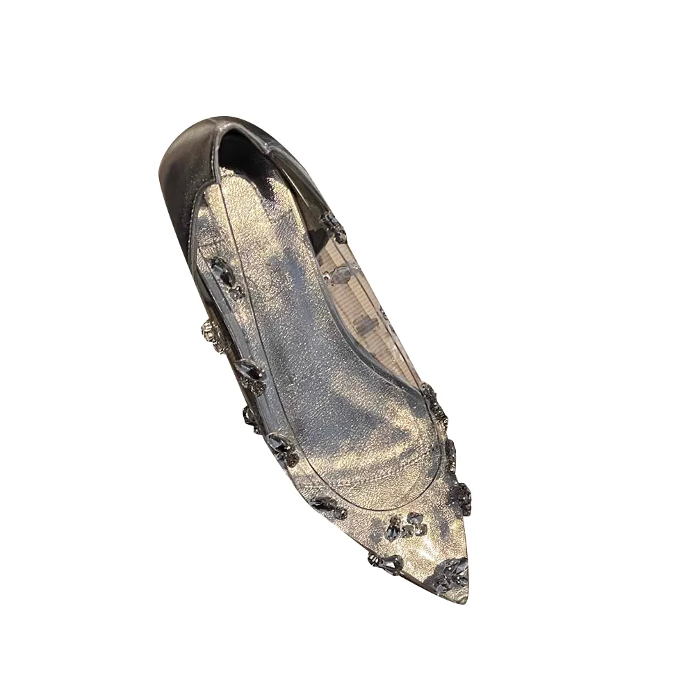 KECIU Diamante PVC High Heel Pumps