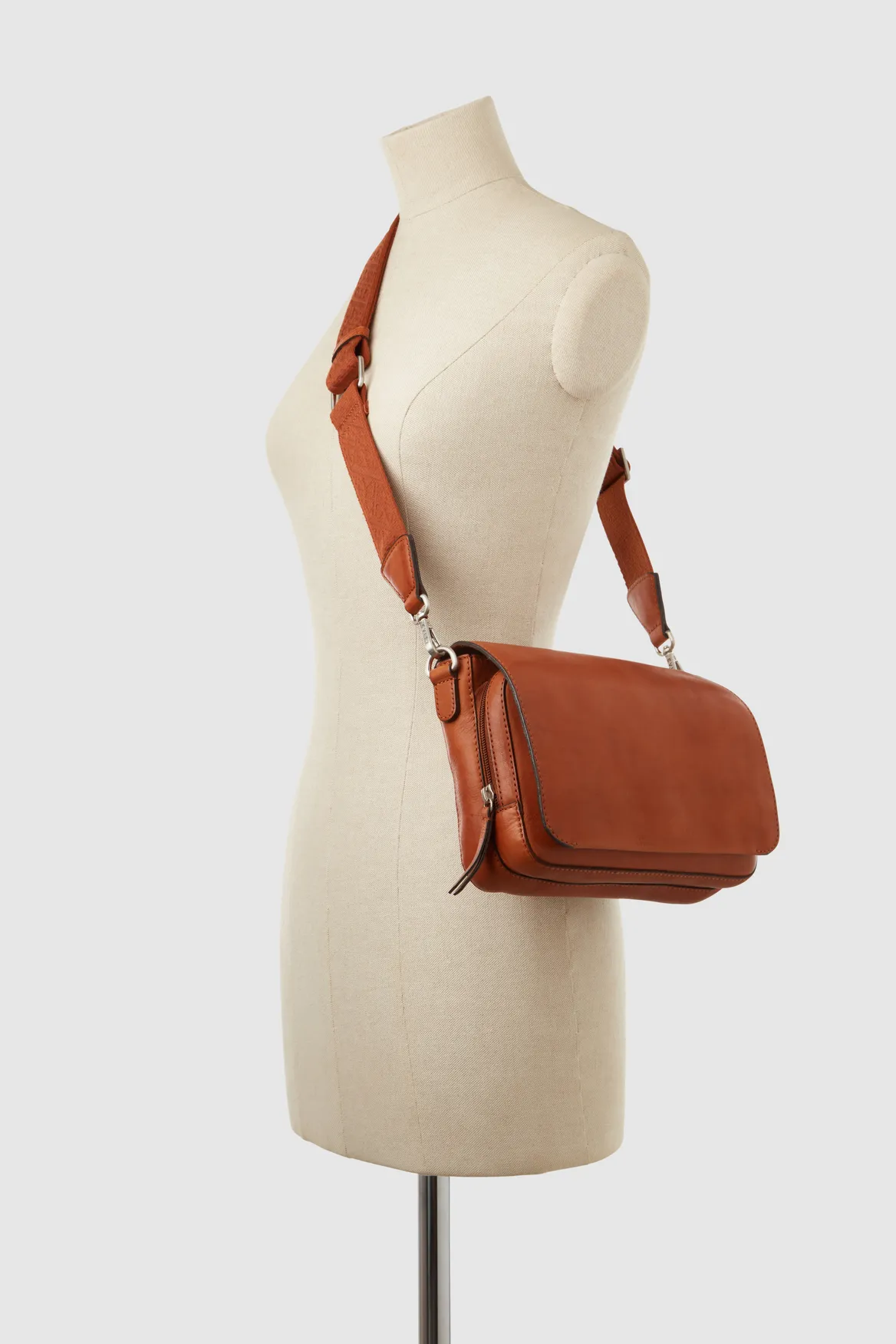 Lyra Leather Flap Crossbody Bag