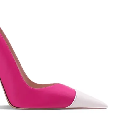 MOREY Bi-Color Mid Heel Pumps - 6cm