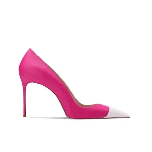 MOREY Bi-Color Mid Heel Pumps - 6cm
